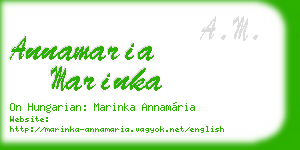 annamaria marinka business card